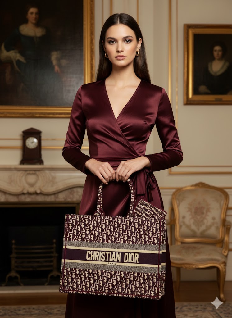 Christian Dior Women’s Luxury Handbag Set | Designer Tote Bag with Pouch | Premium Fashion in Dubai